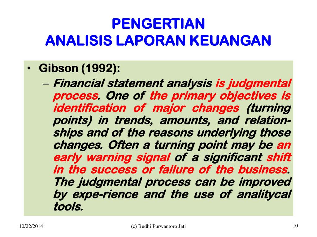 tujuan analisis laporan keuangan